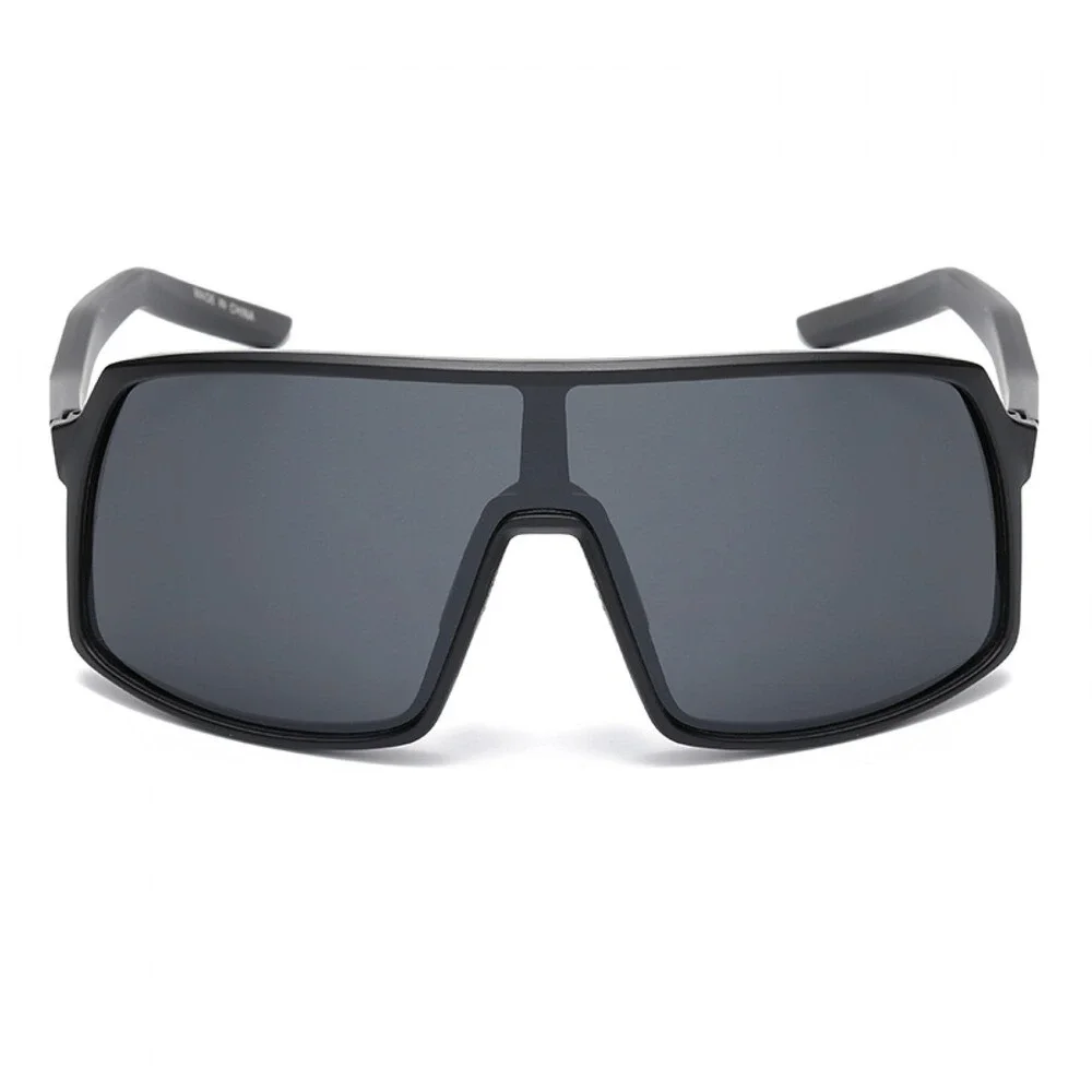 Shield Sunglasses Men's Sport UV400 Protection‎ Dark Black Lens Trendy Fishing